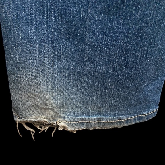 Lane Bryant Blue Denim Jeans Slim Boot High Rise Size 20 Embellished Pockets - Picture 6 of 7